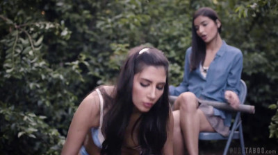 Brune excitée baise en forêt