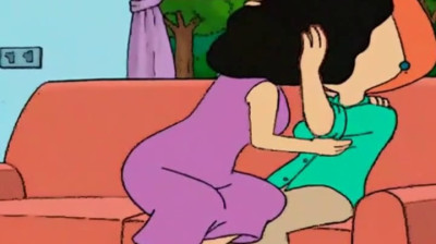 Famous cartoon lesbian MILFs
