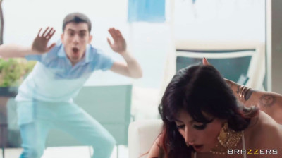 Horny arabs taste a fat western cock