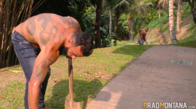 Two hard working black cocks for a vicious brazilian babe