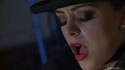Liza Del Sierra takes one cock in her ass and another cock in her mouth