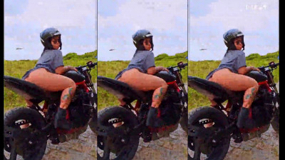 Draining cock on a public beach