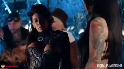 Katrina and Madison fuck in a bar
