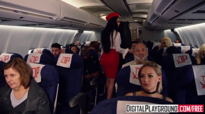 Satisfait par la plus bonne des hôtesses de l'air