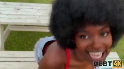 4K - Ebony Daughter Pays Rent