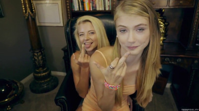 Two cute pussies for an older dick